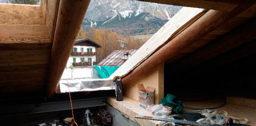 Tetto in legno Woodbau a Cortina d'Ampezzo